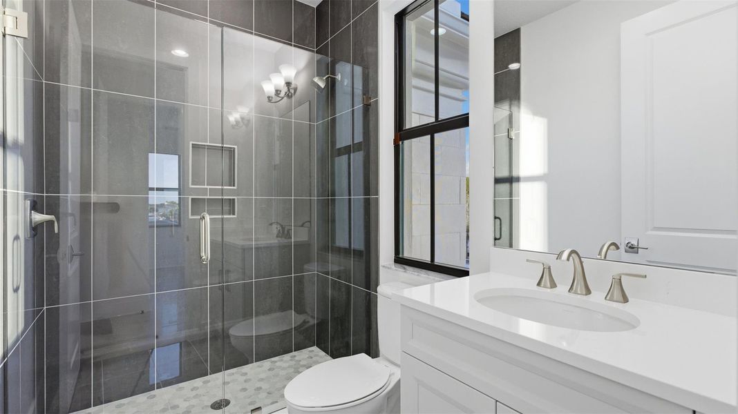 Furnished interior view inside a new home in Artistry Palm Beach, Palm Beach Gardens (Image 9). Furnished interior view inside a new home in Artistry Palm Beach, Palm Beach Gardens (Image 9).