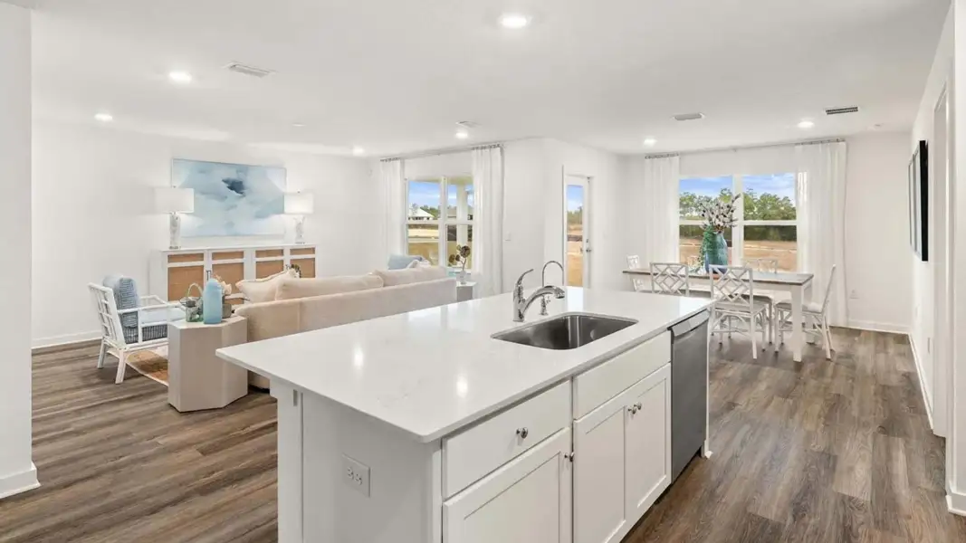 Furnished interior view inside a new home in Magnolia at the Bluffs Phase 3, Freeport (Image 7).