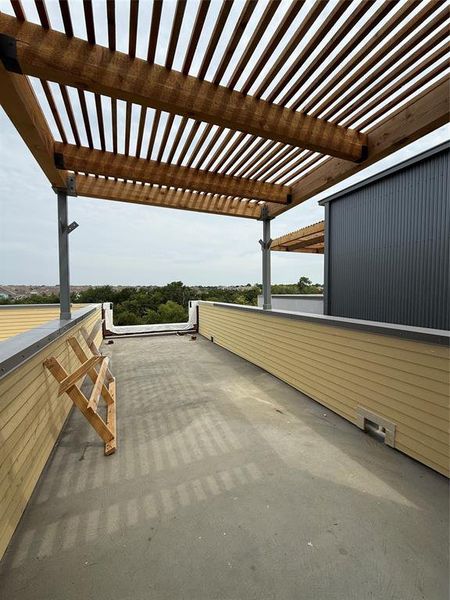 View of patio / terrace featuring a pergola View of patio / terrace featuring a pergola