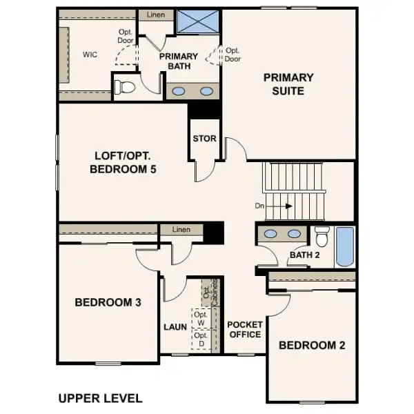 2D floor plan layout of this home in Skyline Village, San Tan Valley, AZ (Image 4).