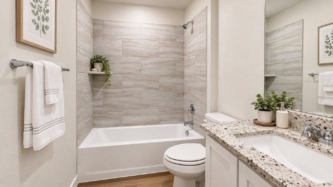 Furnished interior view inside a new home in Royal Oak South, Corpus Christi (Image 7).