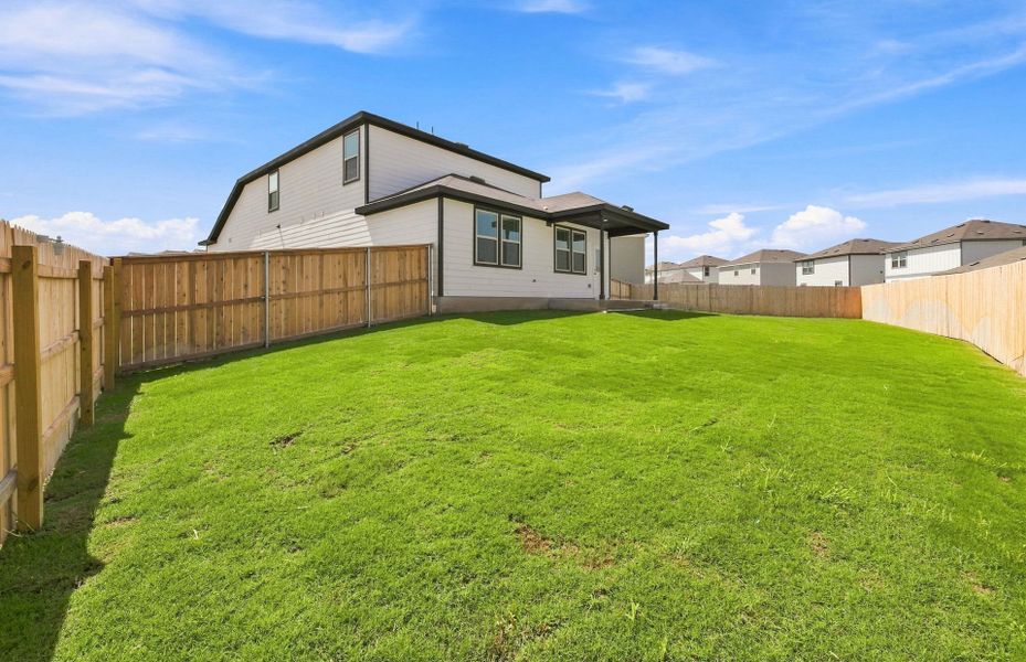 Exterior details and patio area of a home in Sonterra, Jarrell (Image 25).