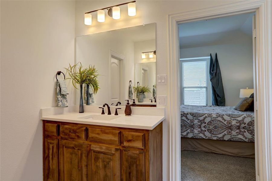 Bathroom featuring vanity