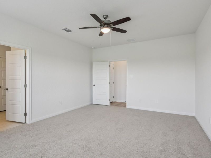 Primary suite in the Allen floorplan at a Meritage Homes community. Primary suite in the Allen floorplan at a Meritage Homes community.