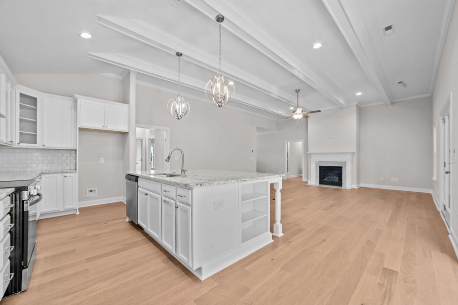 Furnished interior view inside a new home in The Preserve at Langston, Winterville (Image 10). Furnished interior view inside a new home in The Preserve at Langston, Winterville (Image 10).