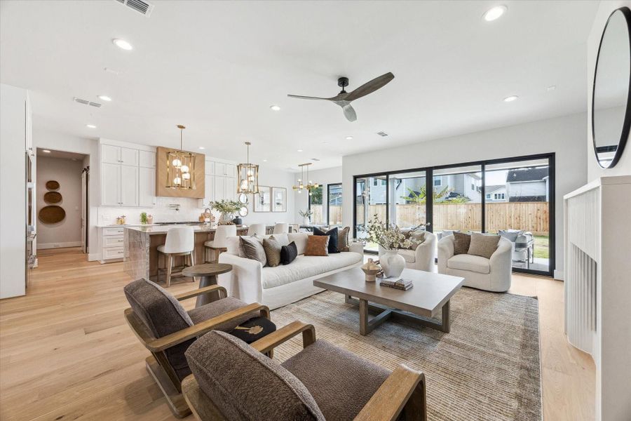 Spacious, open concept living and kitchen layout. Perfect for hosting!