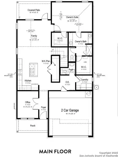 2D floor plan layout of this home in Weston Oaks, San Antonio, TX (Image 4).