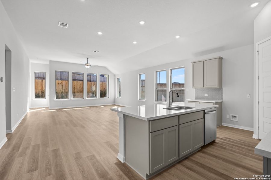 Furnished interior view inside a new home in Homestead 65', Schertz (Image 9).