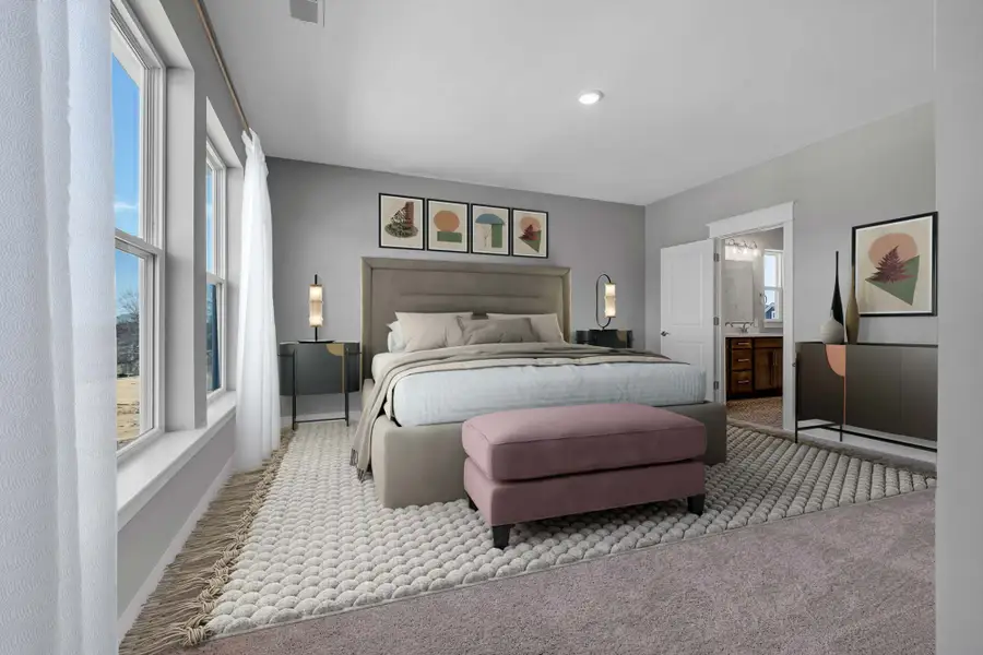 Representative furnished interior of a home built from the The Ginger by David Weekley Homes in Nexus – Village Collection, Gallatin (Image 4).