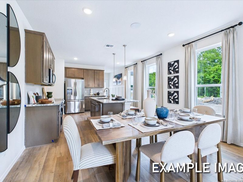 Furnished interior view inside a new home in Meadows at Oak Creek, San Antonio (Image 10). Furnished interior view inside a new home in Meadows at Oak Creek, San Antonio (Image 10).