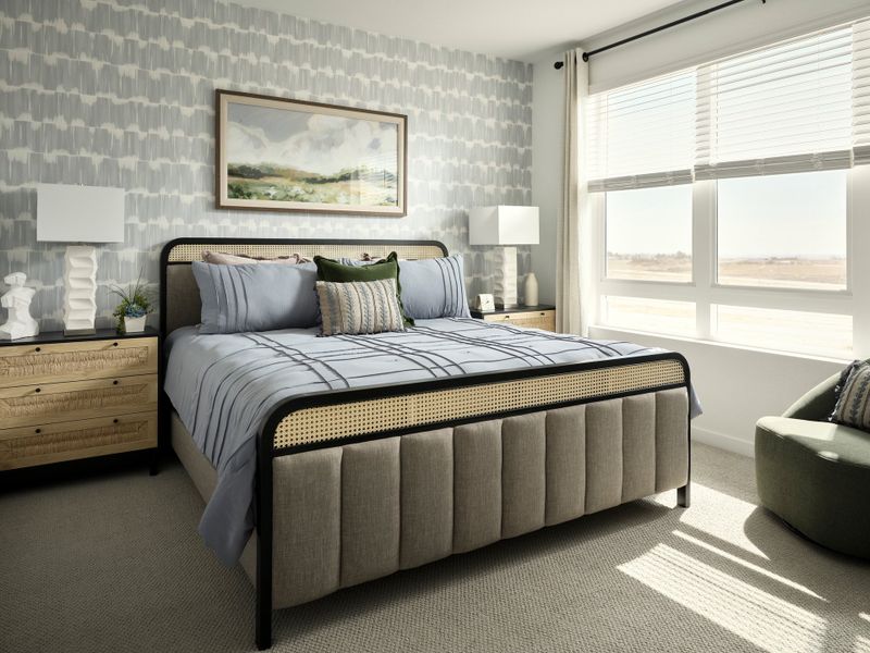 Representative furnished interior of a home built from the Contour Three by Brookfield Residential in Uplands, Westminster (Image 13).