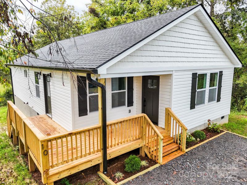 Front exterior of a new home in , Black Mountain, NC, highlighting curb appeal (Image 24).