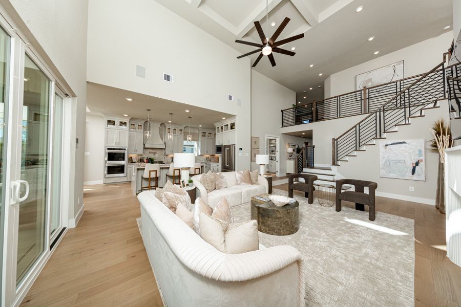 Representative furnished interior of a home built from the Northcliffe by Beazer Homes in Legacy, League City (Image 10).