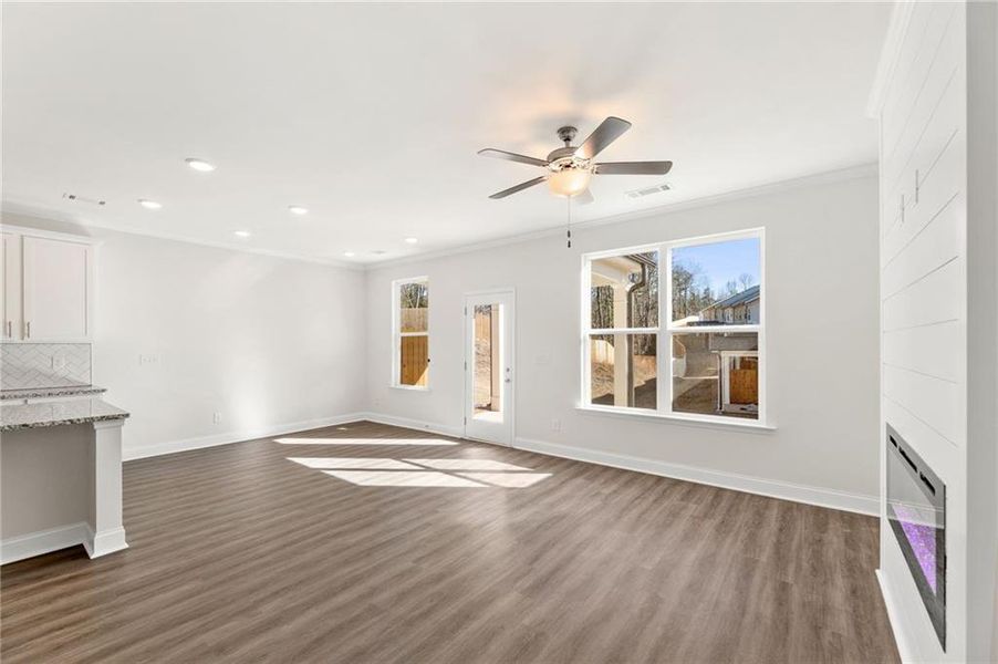 Spacious, unfurnished interior of a new home in Mulberry Summit, Flowery Branch (Image 14). Spacious, unfurnished interior of a new home in Mulberry Summit, Flowery Branch (Image 14).
