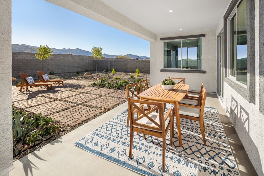 Representative exterior details of a home built from the Remerton by Beazer Homes in Tirreno at IronWing, Litchfield Park (Image 3).