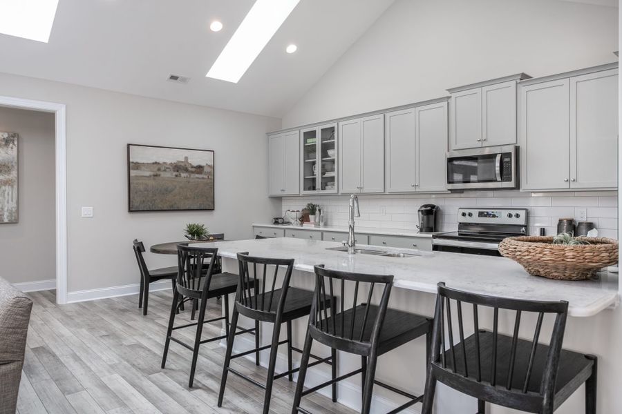 Representative furnished interior of a home built from the Manhattan by Keystone Homes NC in Weybridge, Burlington (Image 28).