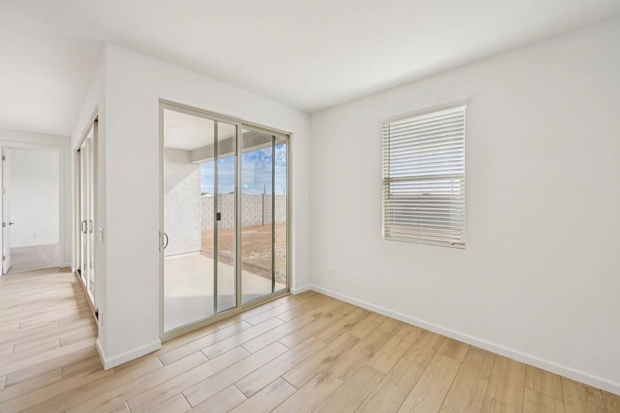 Dining with sliding door