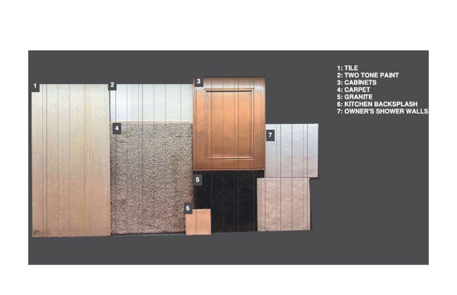 Sample of building materials used in homes in Visara, Surprise (Image 28). Sample of building materials used in homes in Visara, Surprise (Image 28).