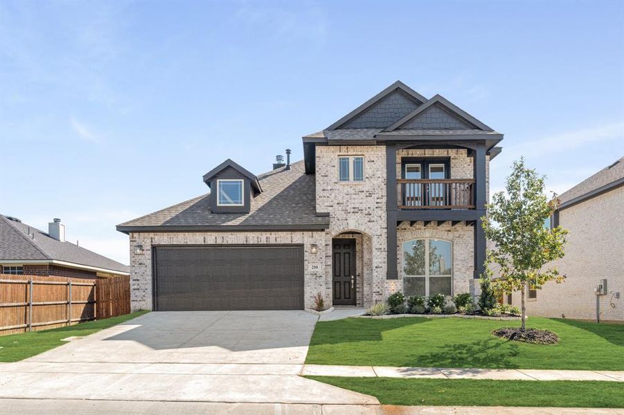 Front exterior of a new home in Sunset Ridge, Alvarado, TX, highlighting curb appeal (Image 24).