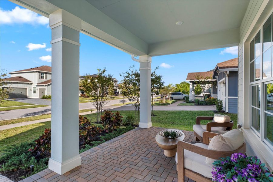 Exterior details and patio area of a home in Arden: The Waterford Collection, Loxahatchee (Image 21).