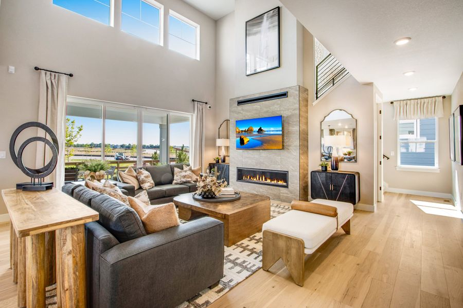 Representative furnished interior of a home built from the The Calloway by Tri Pointe Homes in Cordovan, Firestone (Image 8). Representative furnished interior of a home built from the The Calloway by Tri Pointe Homes in Cordovan, Firestone (Image 8).