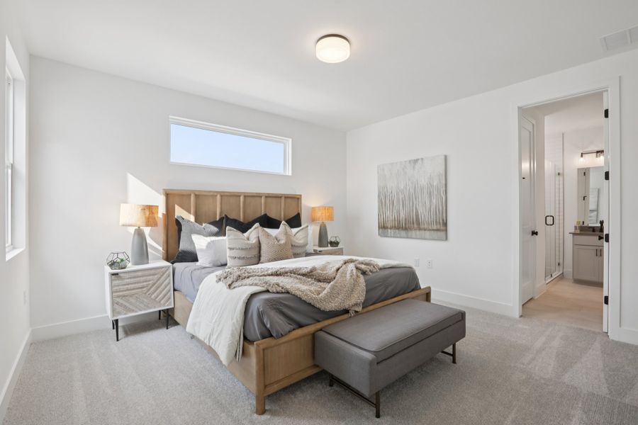 Representative furnished interior of a home built from the Elizabeth by Risewell Homes in Novel, Austin (Image 11).