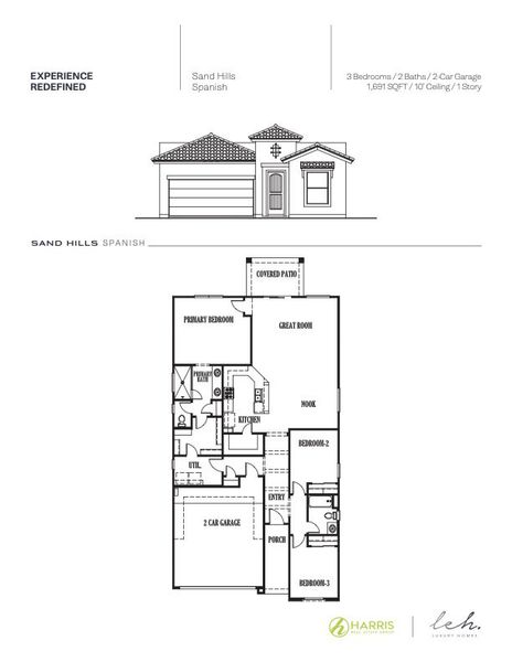2D floor plan layout for the Sand Hills by LEH. Homes in Summer Sky North, El Paso, TX (Image 3). 2D floor plan layout for the Sand Hills by LEH. Homes in Summer Sky North, El Paso, TX (Image 3).