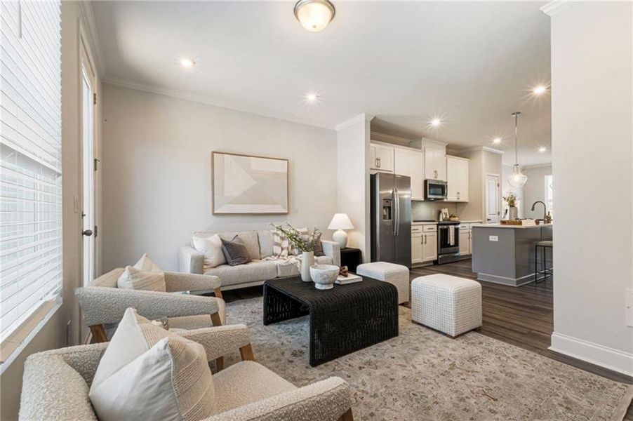 Furnished interior view inside a new home in , Atlanta (Image 16).