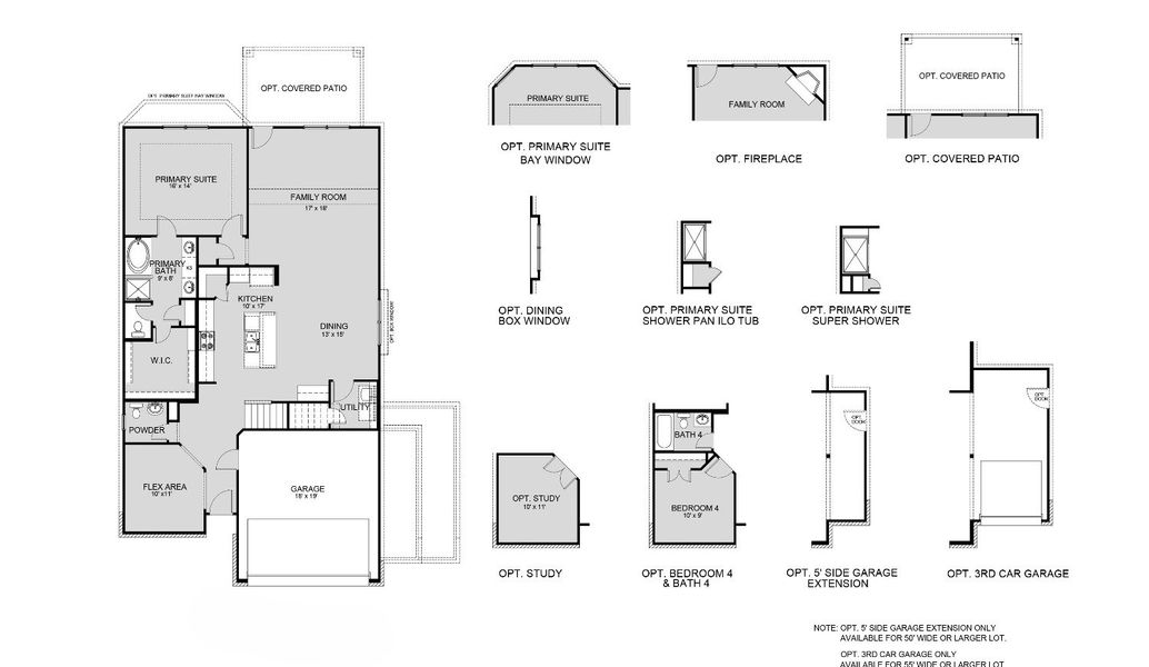 2D floor plan layout for the The Lazio - Walden On Lake Conroe by Legend Homes in Lake Conroe Area Homes, Montgomery, TX (Image 3).