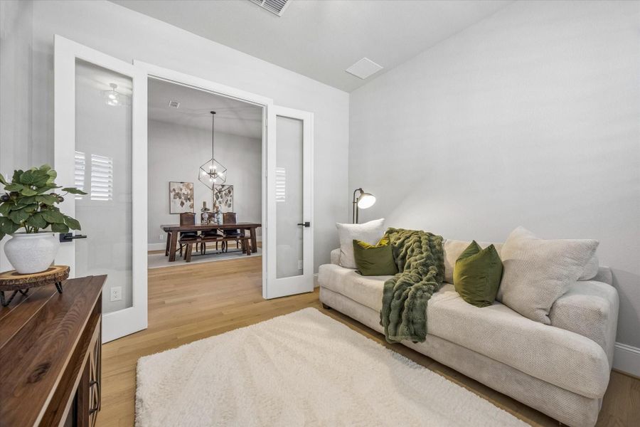 Furnished interior view inside a new home in Prairieland Village - Summit Collection, Cypress (Image 35).
