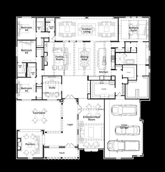 2D floor plan layout for the Laurel by Highland Homes in Estates at Bristol Valley, Heath, TX (Image 1). 2D floor plan layout for the Laurel by Highland Homes in Estates at Bristol Valley, Heath, TX (Image 1).