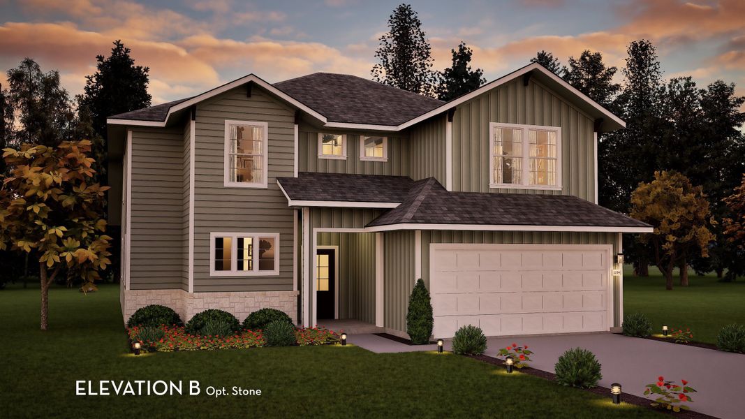 Representative exterior photo of a completed home built from the San Marcos by CastleRock Communities in Dorris Farm, White House, TN (Image 20).