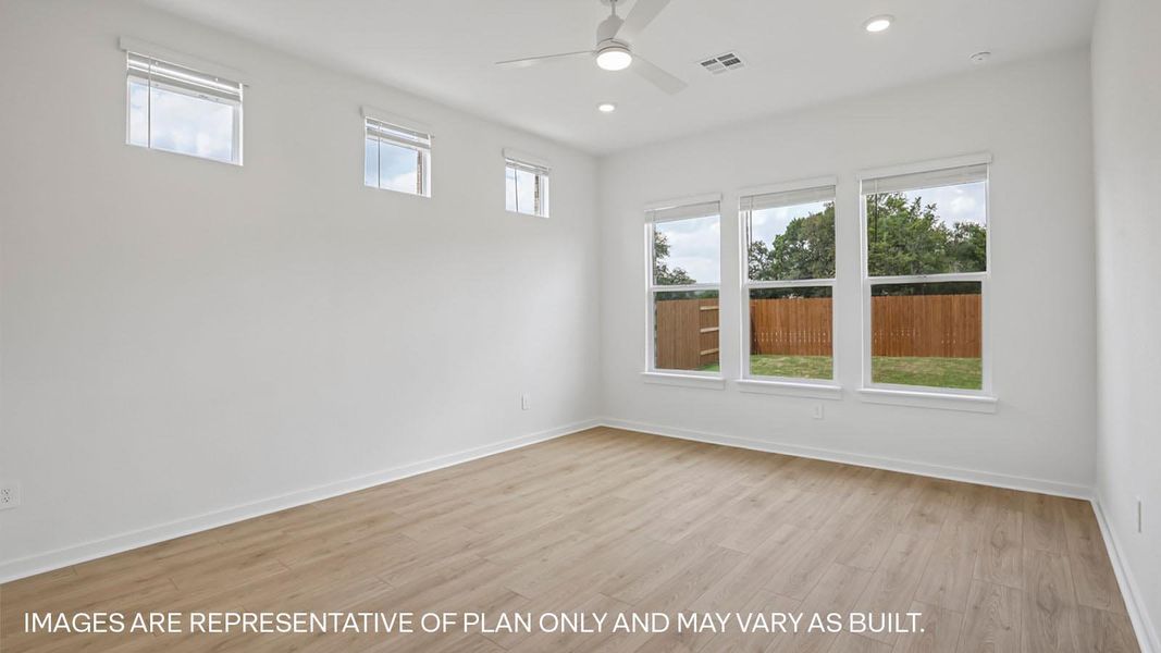 Spacious, unfurnished interior of a new home in The Enclave at Bar W Ranch, Leander (Image 26). Spacious, unfurnished interior of a new home in The Enclave at Bar W Ranch, Leander (Image 26).