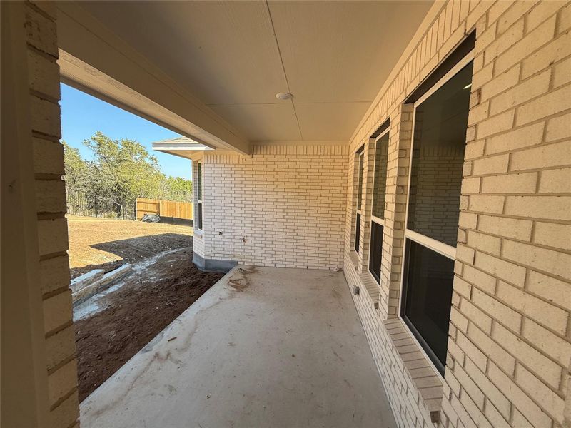 Exterior details and patio area of a home in The Estates at La Cima, San Marcos (Image 2).