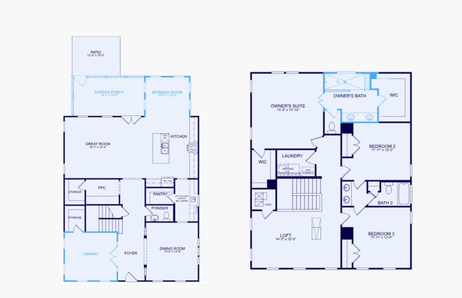 2D floor plan layout of this home in Heartwood, Richmond Hill, GA (Image 4).