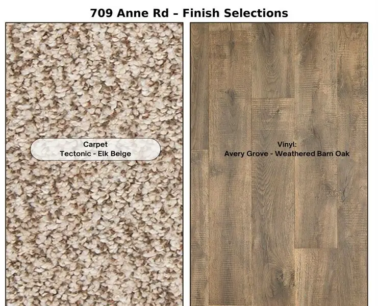 Sample of building materials used in homes in Lincoln Pointe, Van Alstyne (Image 3).