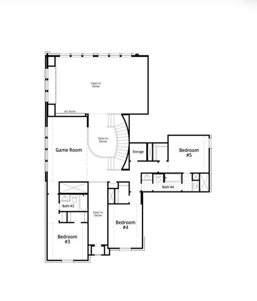 2D floor plan layout for the Royston by Highland Homes in Hallie's Cove, Schertz, TX (Image 19).
