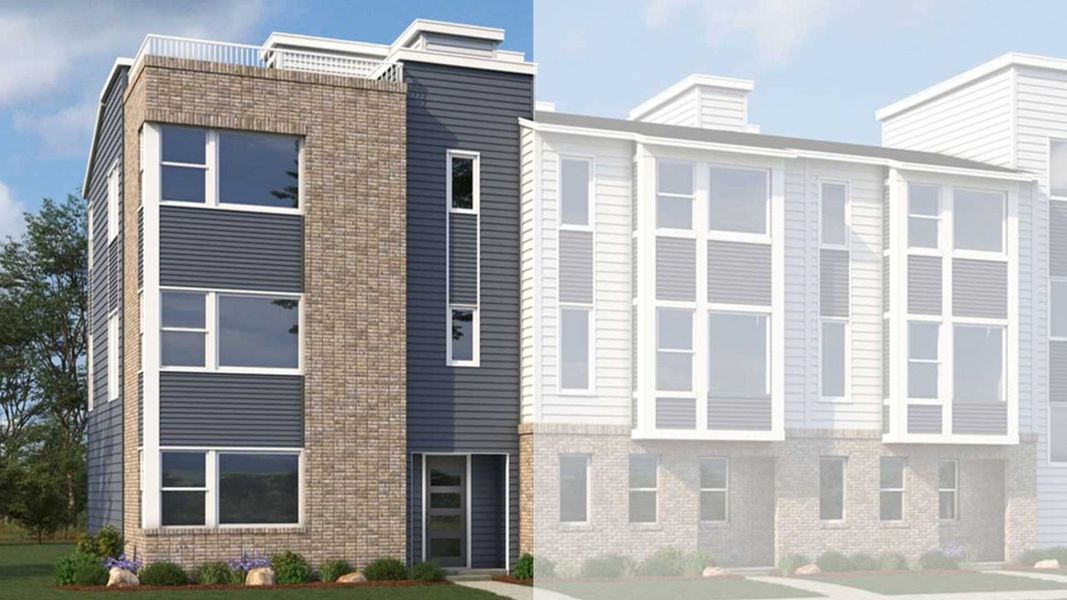 Representative exterior photo of a completed home built from the Blanca by Brightland Homes in Dillon Pointe - Skyview, Broomfield, CO (Image 6).