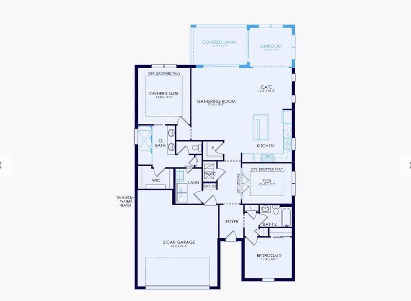 2D floor plan layout of this home in Costa Pointe, Vero Beach, FL (Image 2).