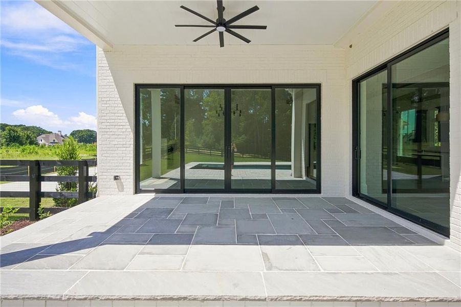 Exterior details and patio area of a home in , Milton (Image 36).