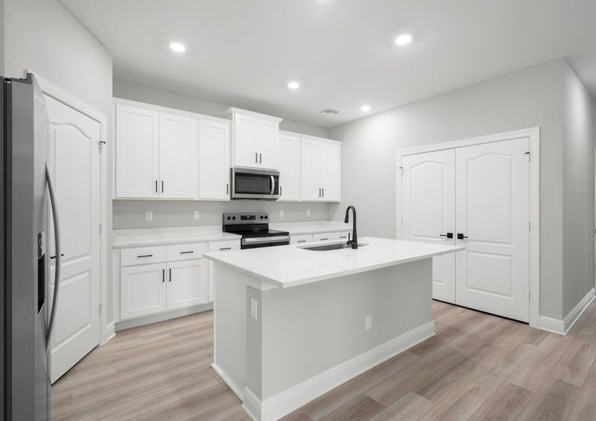 Chef-ready kitchen with a large island