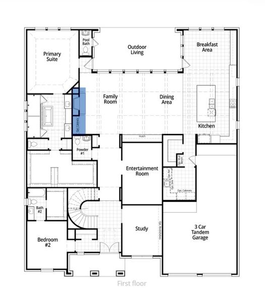 2D floor plan layout for the Palermo Plan by Highland Homes in Cambridge Crossing: 74ft. lots, Celina, TX (Image 5). 2D floor plan layout for the Palermo Plan by Highland Homes in Cambridge Crossing: 74ft. lots, Celina, TX (Image 5).