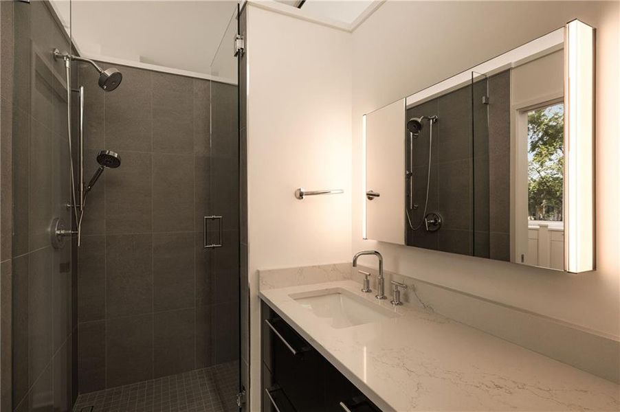 Furnished interior view inside a new home in , Atlanta (Image 64).