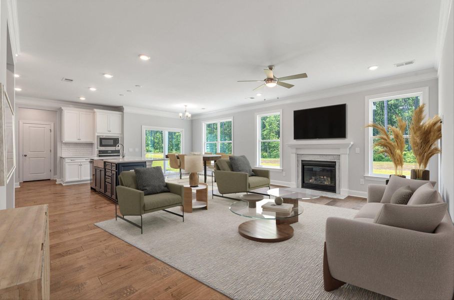Furnished interior view inside a new home in The Enclave at French Quarter Creek, Huger (Image 6).