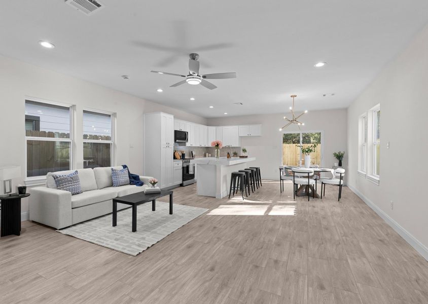 Furnished interior view inside a new home in , Houston (Image 10).