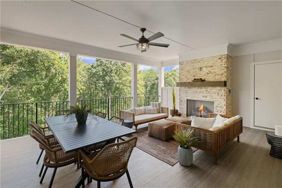 Furnished interior view inside a new home in Laurel View, Suwanee (Image 59). Furnished interior view inside a new home in Laurel View, Suwanee (Image 59).