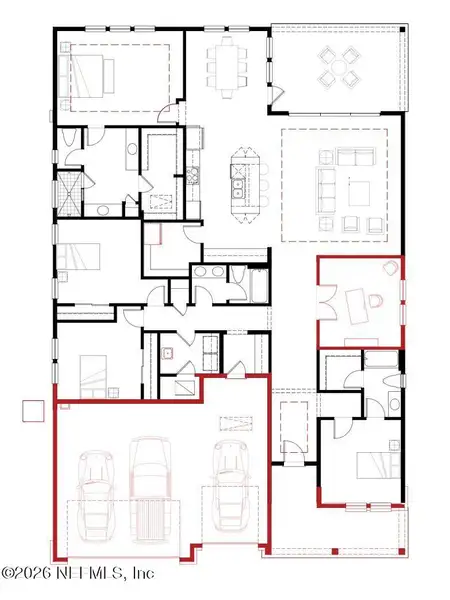 2D floor plan layout of this home in , St. Augustine, FL (Image 3). 2D floor plan layout of this home in , St. Augustine, FL (Image 3).