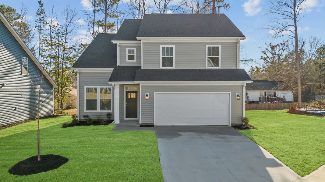 Representative exterior photo of a completed home built from the Cameron by DRB Homes in Iris Meadows, Moore, SC (Image 23).