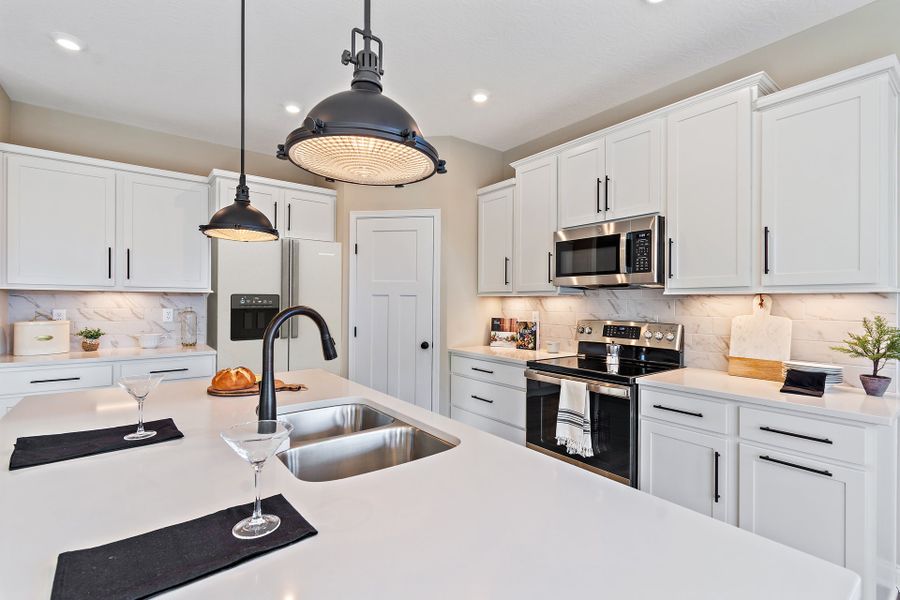 Representative furnished interior of a home built from the Edenton by Fischer Homes in Easton Park, Dallas (Image 7).