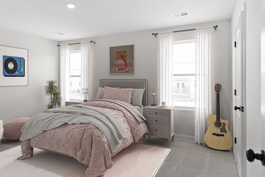 A bedroom with a guitar and a guitar. A bedroom with a guitar and a guitar.